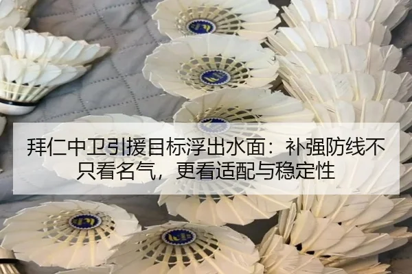 拜仁中卫引援目标浮出水面：补强防线不只看名气，更看适配与稳定性